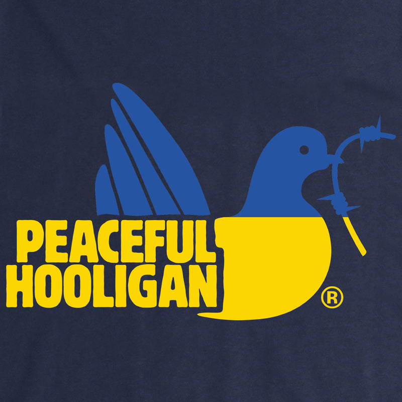 Ukraine Dove Hoodie Navy - Peaceful Hooligan 