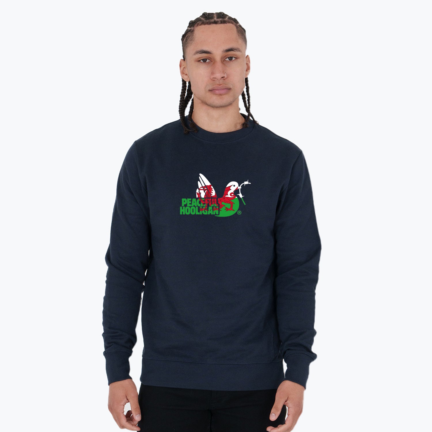 Wales Dove Sweatshirt Navy - Peaceful Hooligan 