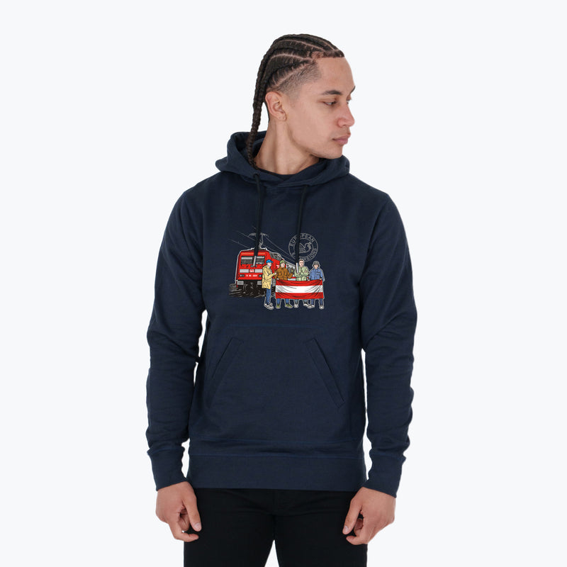 Austria Excursions Hoodie Navy - Peaceful Hooligan 