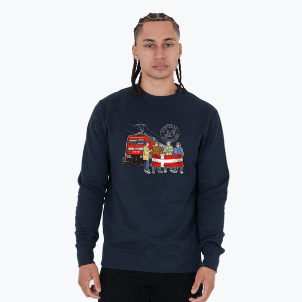 Denmark Excursions Sweatshirt Navy - Peaceful Hooligan 