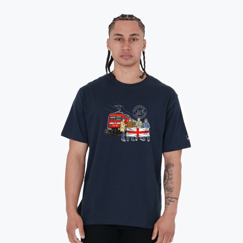 England Excursions T-Shirt Navy - Peaceful Hooligan 