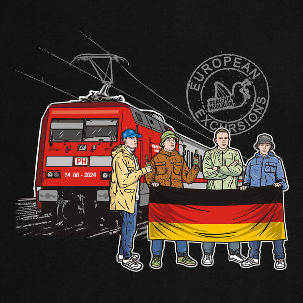 Germany Excursions T-Shirt Black - Peaceful Hooligan 