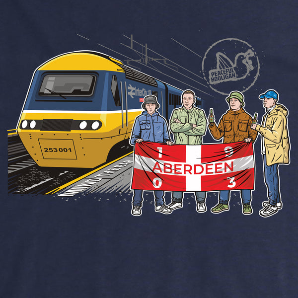 Aberdeen Excursions T-Shirt Navy - Peaceful Hooligan 