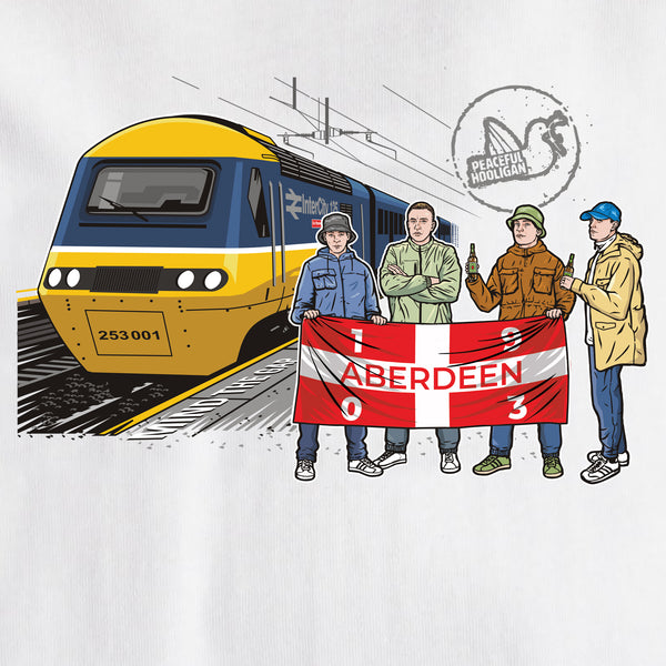 Aberdeen Excursions T-Shirt White - Peaceful Hooligan 