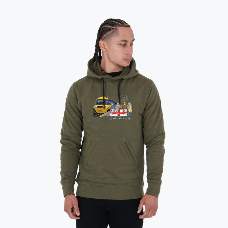 Accrington Stanley Excursions Hoodie Olive - Peaceful Hooligan 