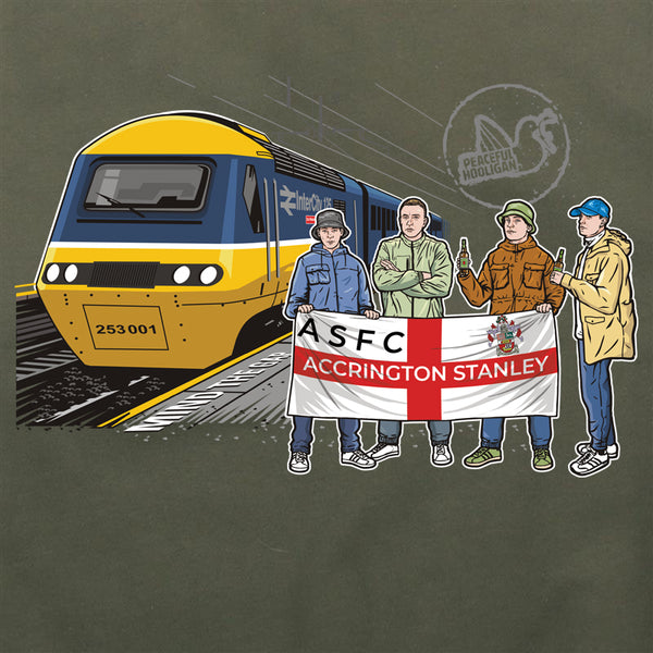 Accrington Stanley Excursions Hoodie Olive - Peaceful Hooligan 