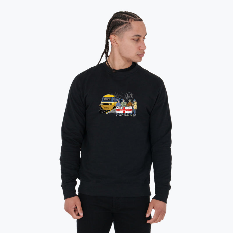 Accrington Stanley Excursions Sweatshirt Black - Peaceful Hooligan 