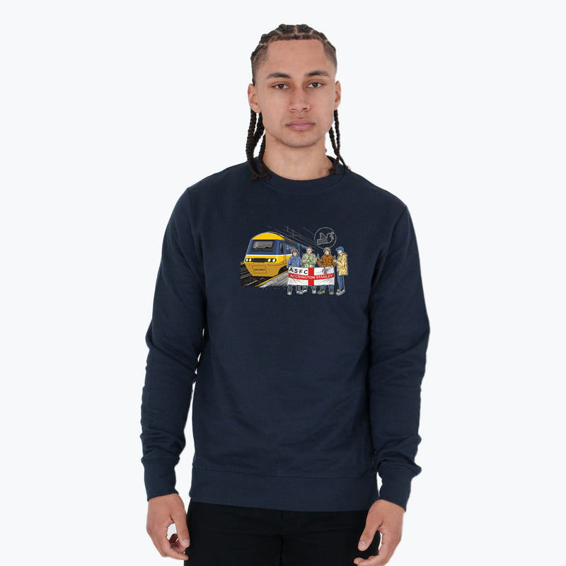 Accrington Stanley Excursions Sweatshirt Navy - Peaceful Hooligan 