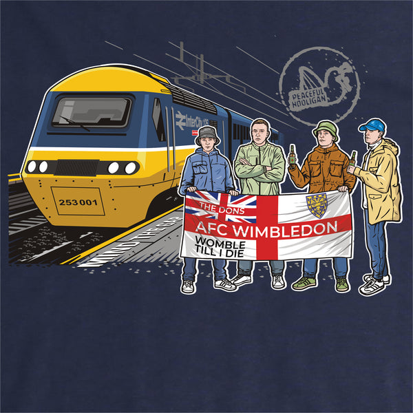 AFC Wimbledon Excursions Hoodie Navy - Peaceful Hooligan 