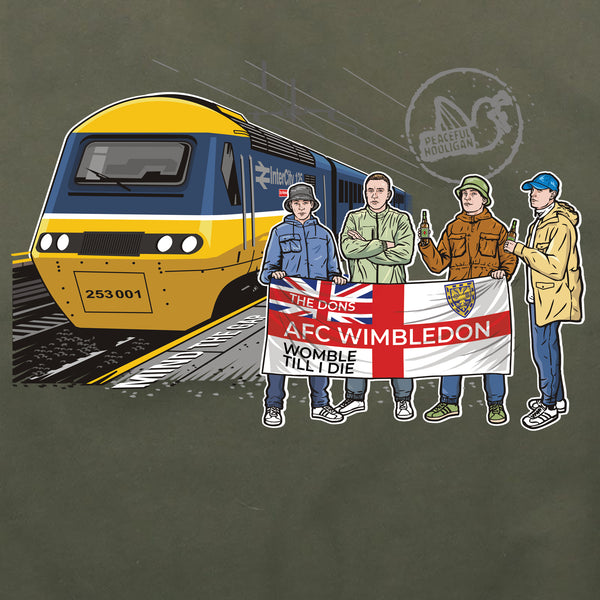 AFC Wimbledon Excursions Hoodie Olive - Peaceful Hooligan 