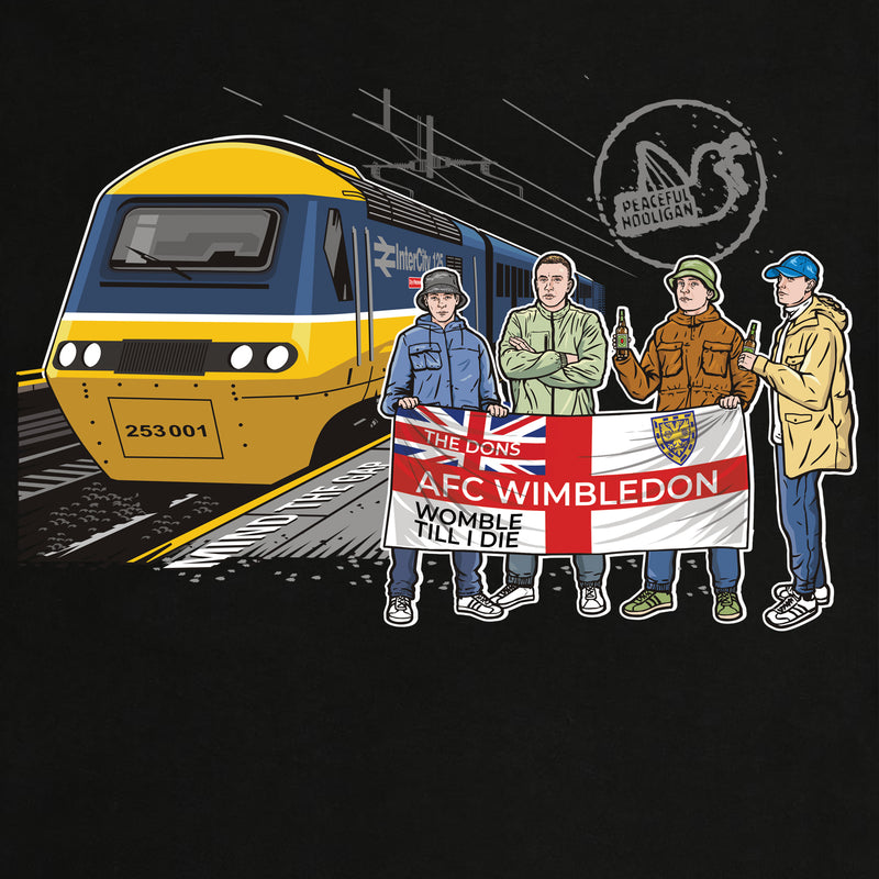 AFC Wimbledon Excursions T-Shirt Black - Peaceful Hooligan 