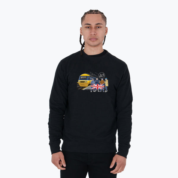 Airdrieonians Excursions Sweatshirt Black - Peaceful Hooligan 