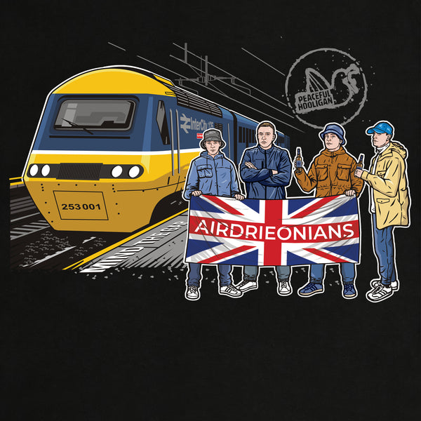 Airdrieonians Excursions Sweatshirt Black - Peaceful Hooligan 