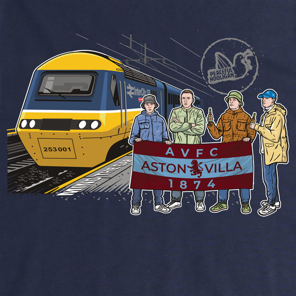 Aston Villa Excursions Hoodie Navy - Peaceful Hooligan 