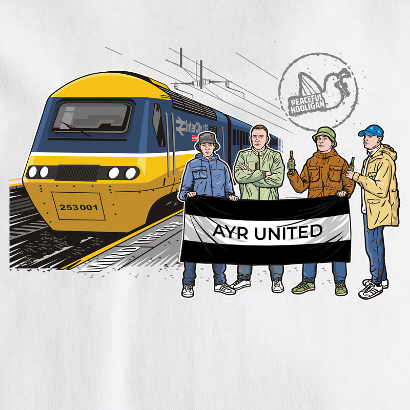 Ayr United Excursions T-Shirt White - Peaceful Hooligan 