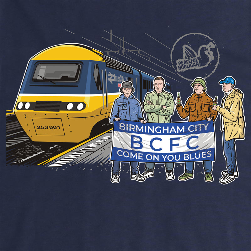 Birmingham City Excursions Hoodie Navy - Peaceful Hooligan 