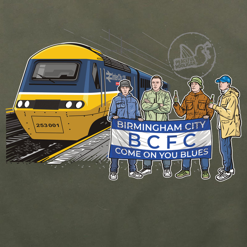 Birmingham City Excursions Hoodie Olive - Peaceful Hooligan 