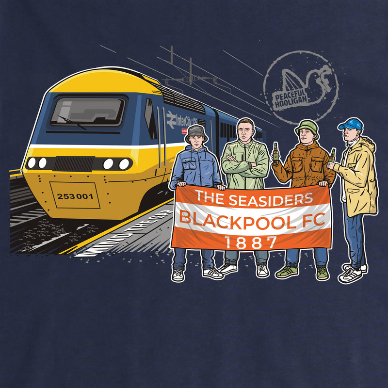 Blackpool Excursions Hoodie Navy - Peaceful Hooligan 