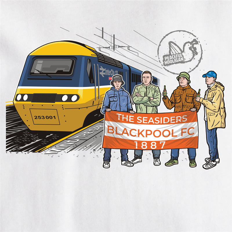 Blackpool Excursions T-Shirt White - Peaceful Hooligan 