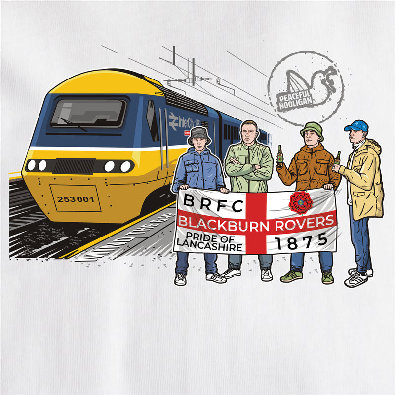 Blackburn Rovers Excursions T-Shirt White - Peaceful Hooligan 