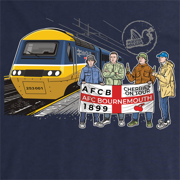 Bournemouth Excursions T-Shirt Navy - Peaceful Hooligan 