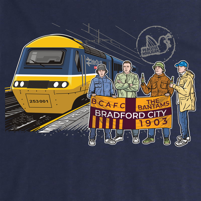 Bradford City Excursions Hoodie Navy - Peaceful Hooligan 