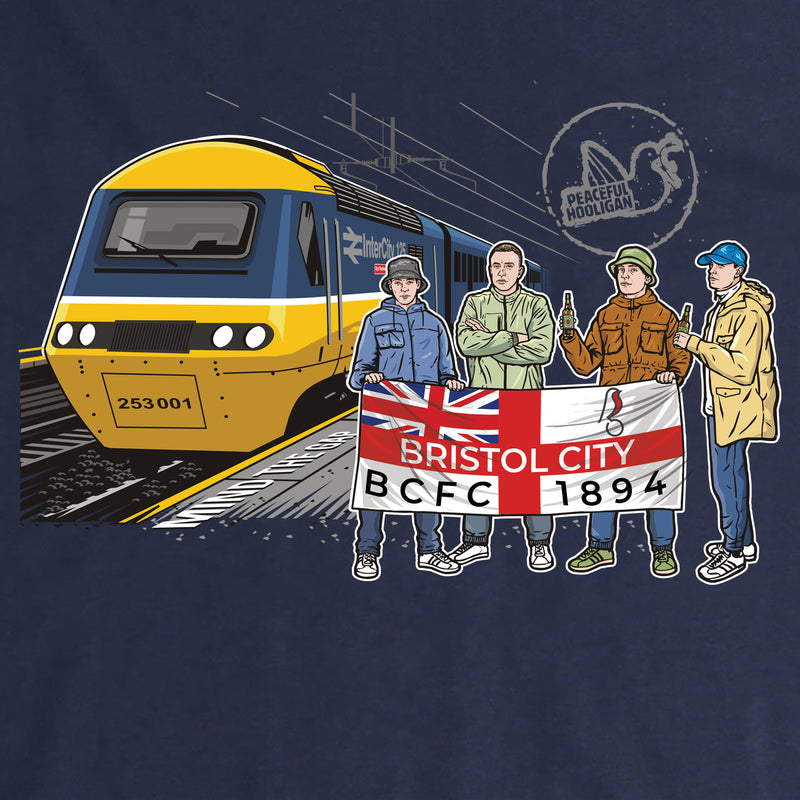 Bristol City Excursions Sweatshirt Navy - Peaceful Hooligan 