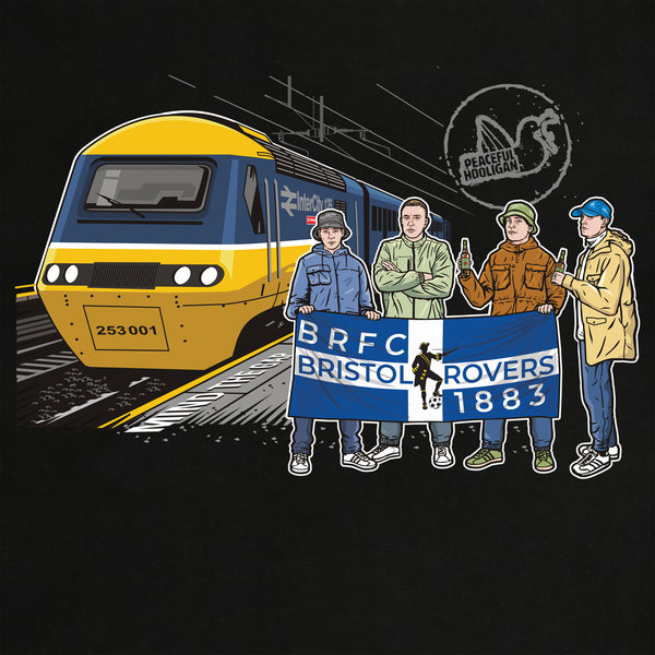 Bristol Rovers Excursions Hoodie Black - Peaceful Hooligan 