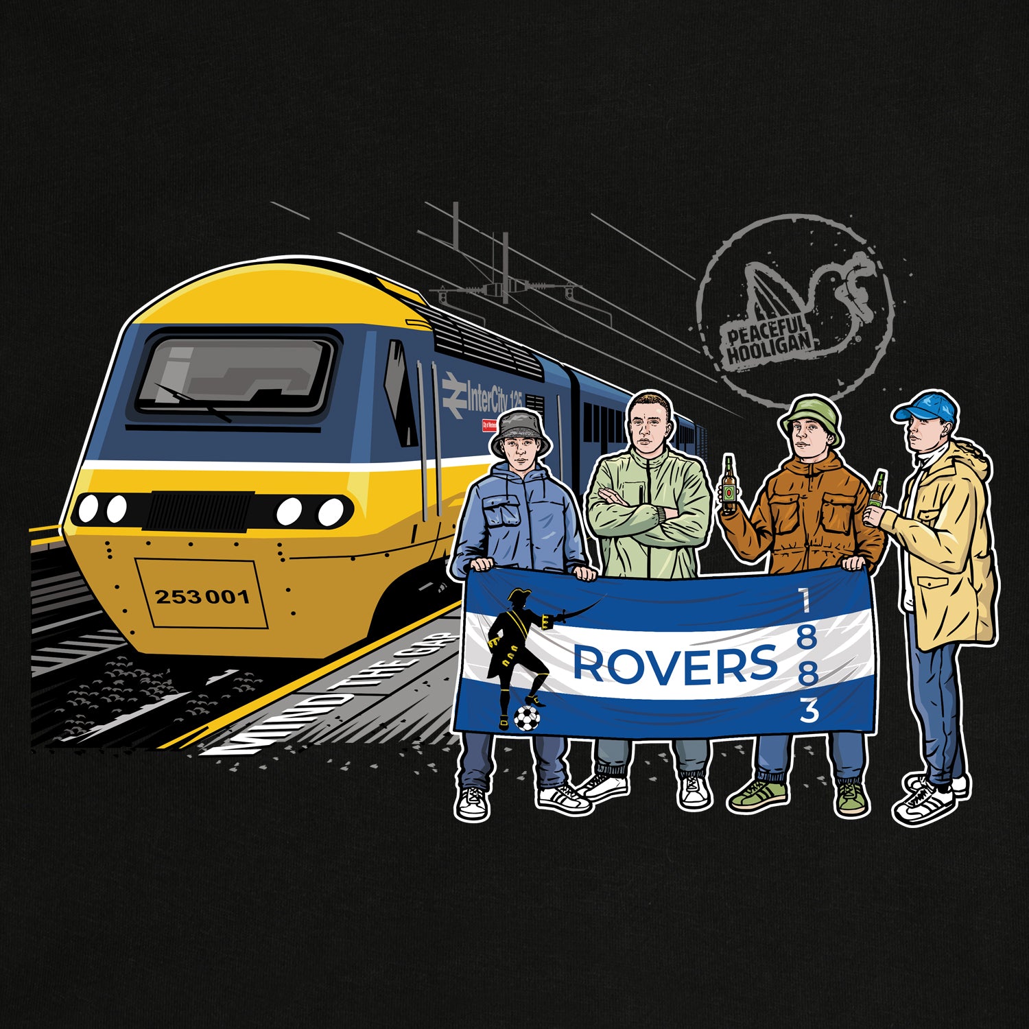 Rovers Excursions Sweatshirt Black - Peaceful Hooligan 