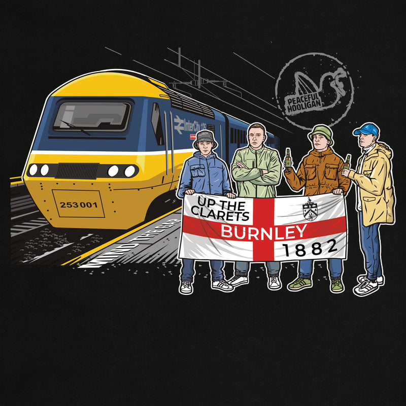 Burnley Excursions T-Shirt Black - Peaceful Hooligan 