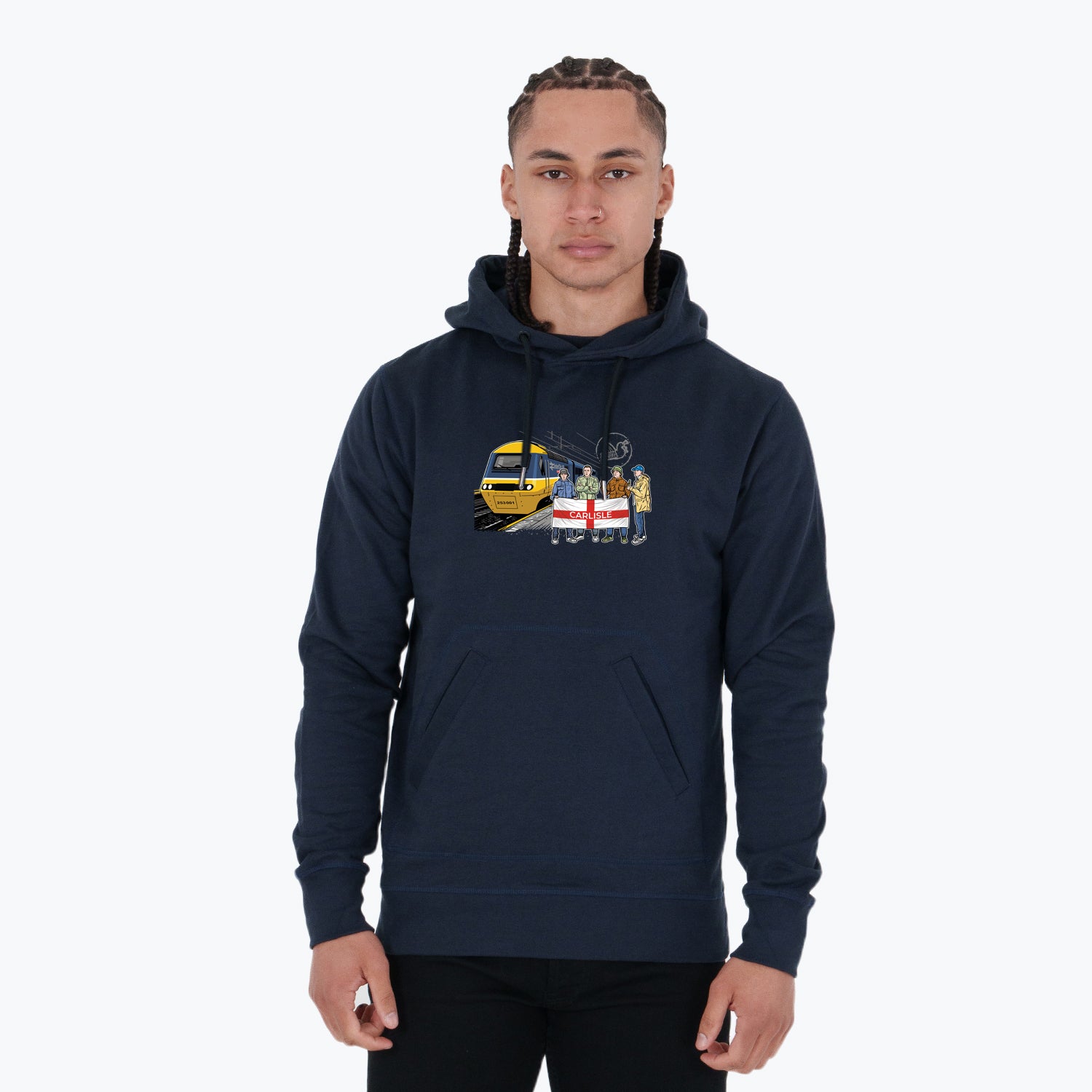 Carlisle Excursions Hoodie Navy - Peaceful Hooligan 