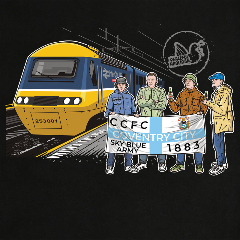 Coventry City Excursions Hoodie Black - Peaceful Hooligan 