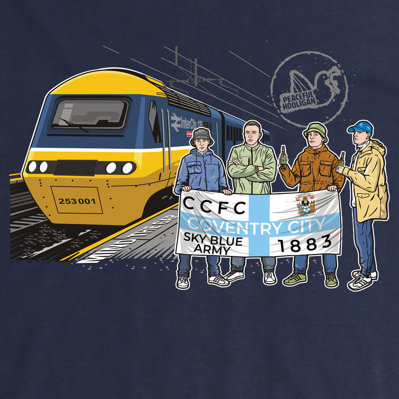 Coventry City Excursions Hoodie Navy - Peaceful Hooligan 