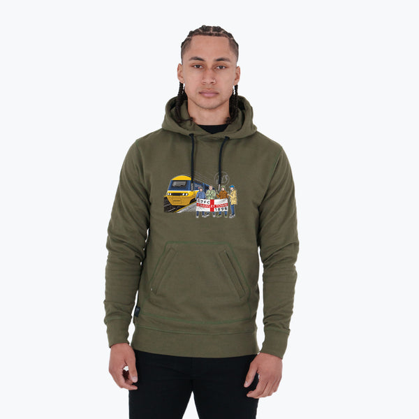 Crawley Town Excursions Hoodie Olive - Peaceful Hooligan 