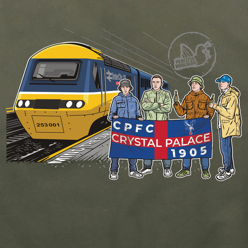 Crystal Palace Excursions Hoodie Olive - Peaceful Hooligan 