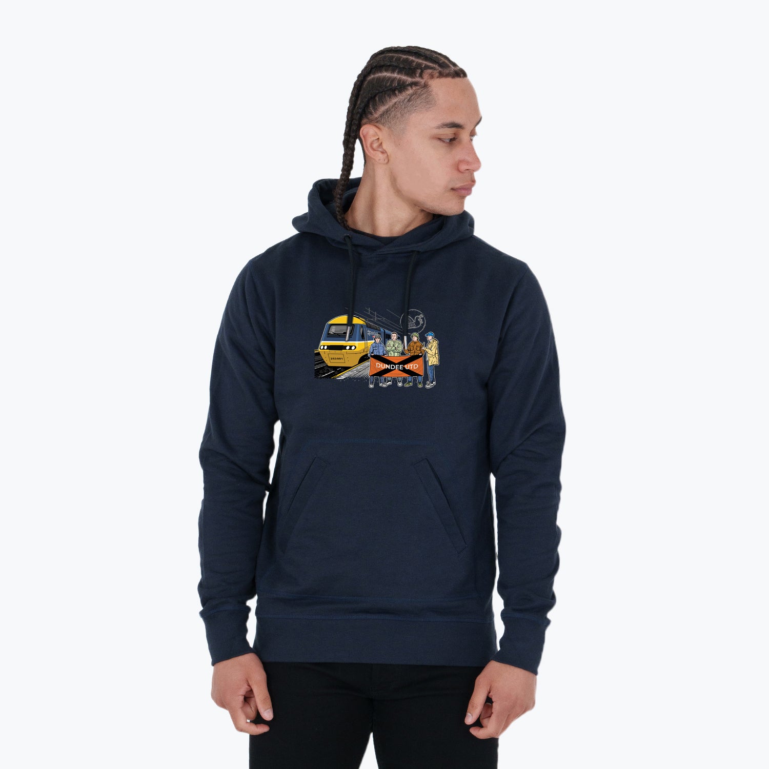 Dundee Utd Excursions Hoodie Navy - Peaceful Hooligan 