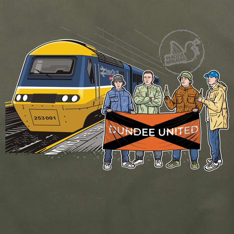 Dundee United Excursions Hoodie Olive - Peaceful Hooligan 