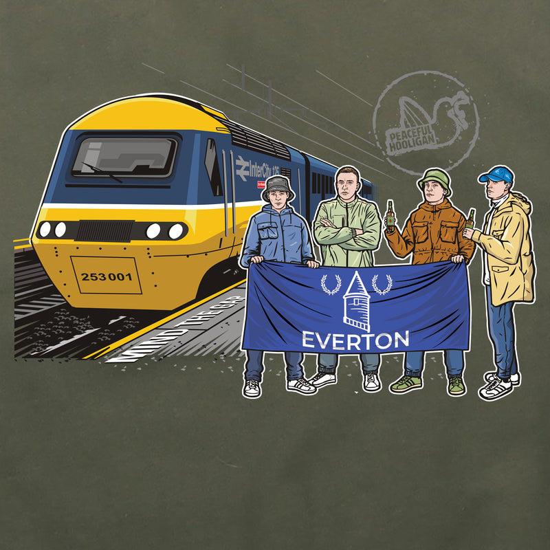 Everton Excursions Hoodie Olive - Peaceful Hooligan 