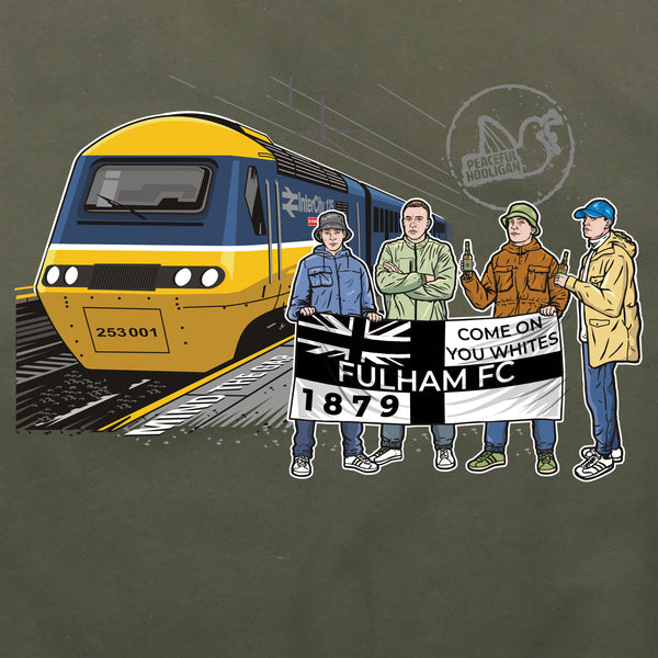 Fulham Excursions Hoodie Olive - Peaceful Hooligan 