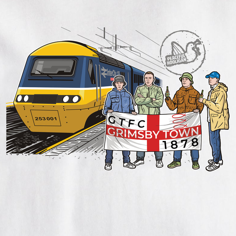 Grimsby Town Excursions T-Shirt White - Peaceful Hooligan 