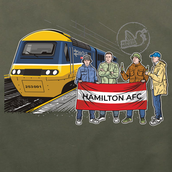 Hamilton Academical Excursions Hoodie Olive - Peaceful Hooligan 