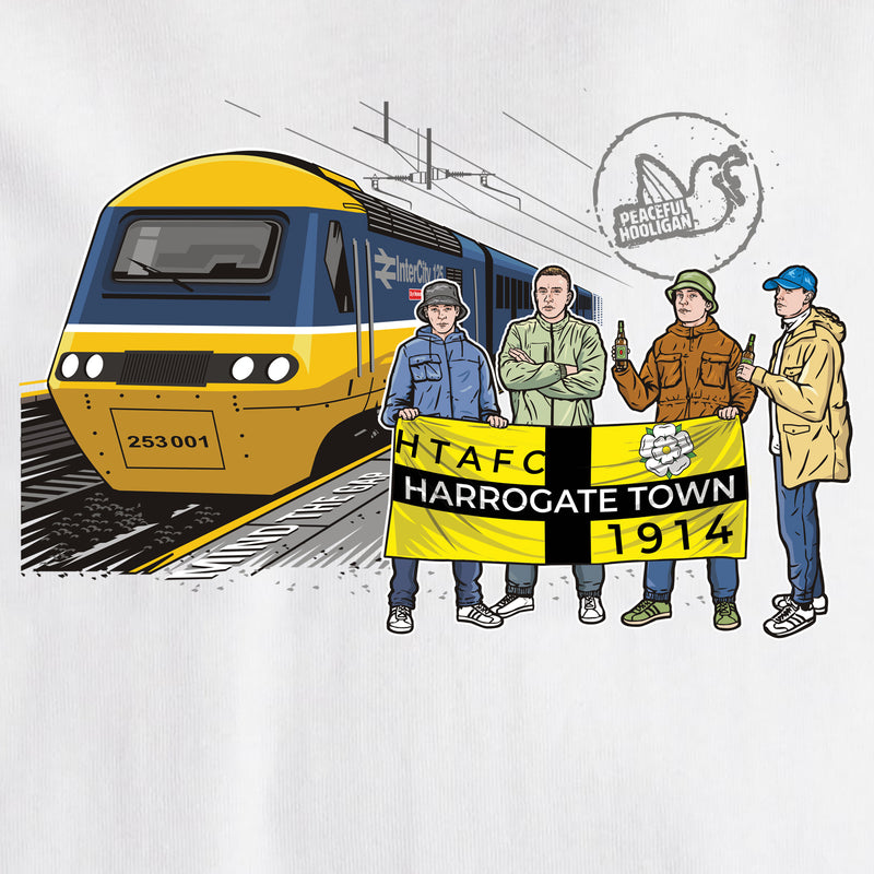 Harrogate Town Excursions T-Shirt White - Peaceful Hooligan 