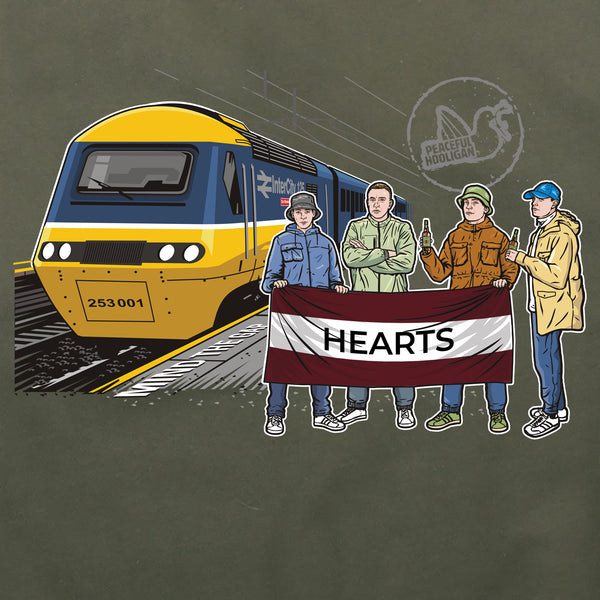 Heart Of Midlothian Excursions Hoodie Olive - Peaceful Hooligan 