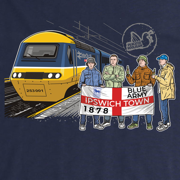 Ipswich Town Excursions Hoodie Navy - Peaceful Hooligan 