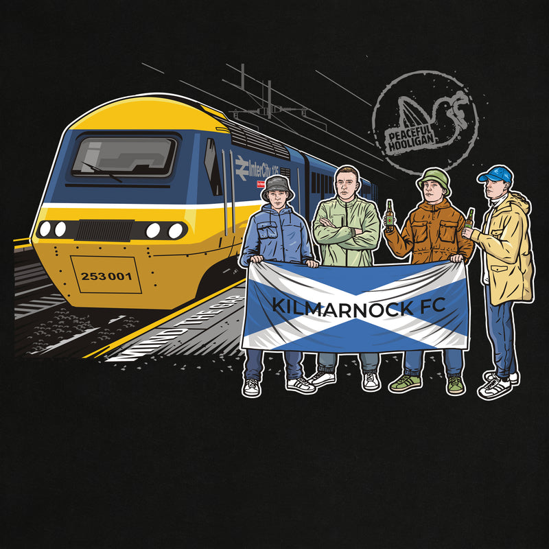 Kilmarnock Excursions T-Shirt Black - Peaceful Hooligan 