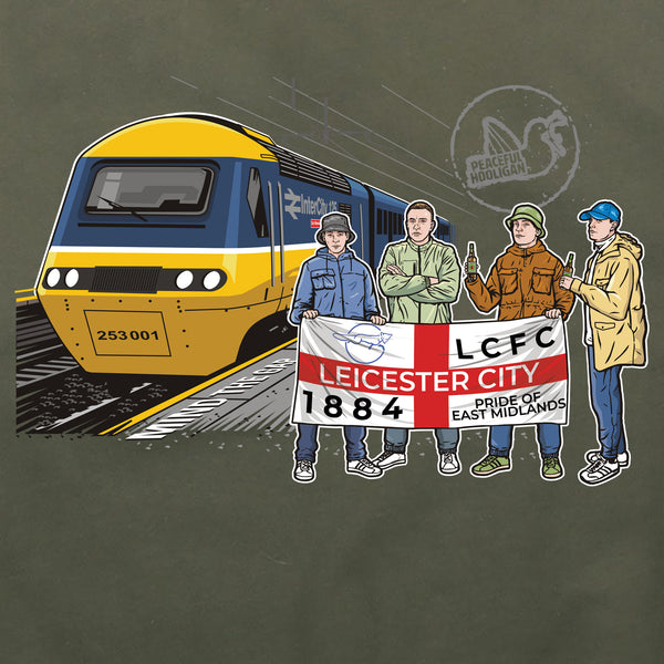 Leicester City Excursions Hoodie Olive - Peaceful Hooligan 