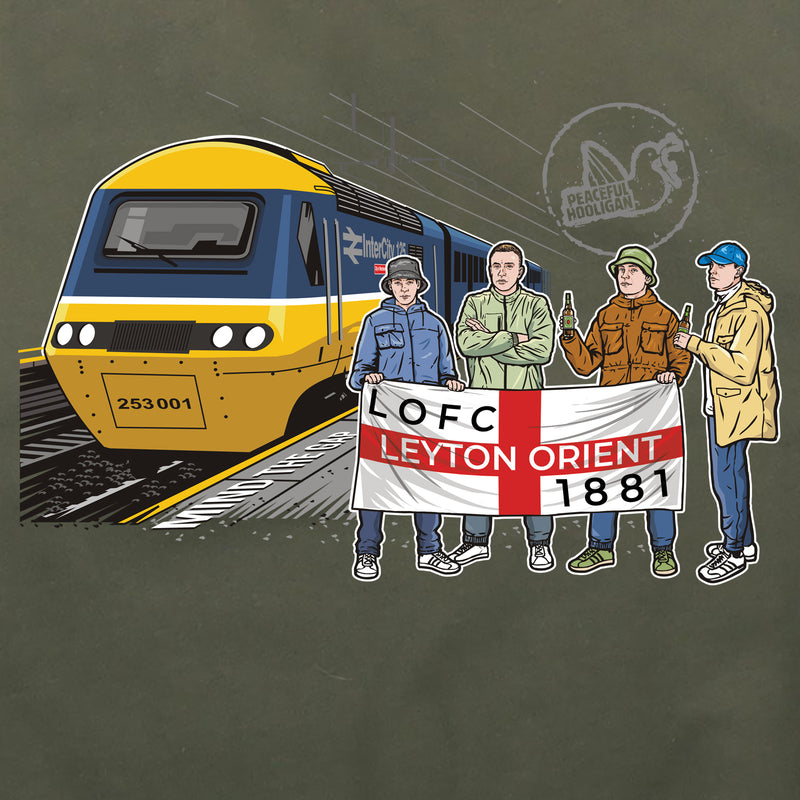 Leyton Orient Excursions Hoodie Olive - Peaceful Hooligan 