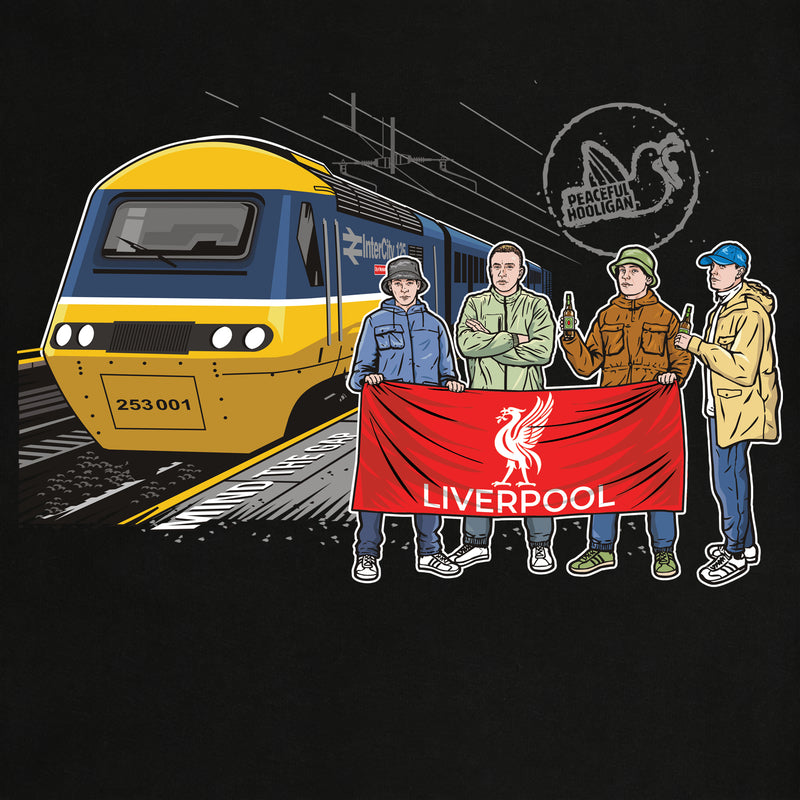 Liverpool Excursions T-Shirt Black - Peaceful Hooligan 