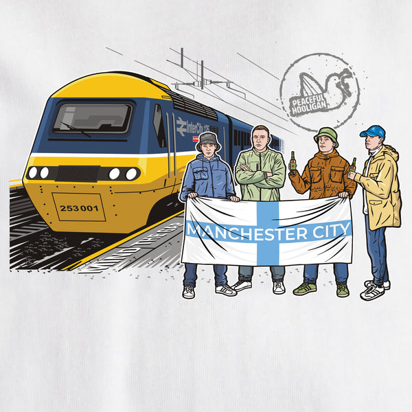 Manchester City Excursions T-Shirt White - Peaceful Hooligan 