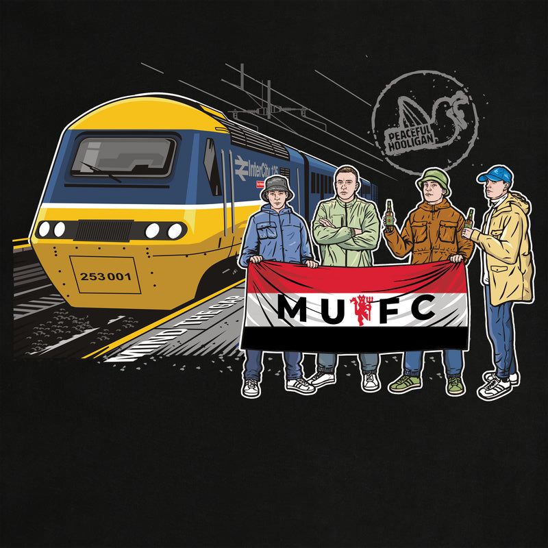 Manchester United Excursions Hoodie Black - Peaceful Hooligan 